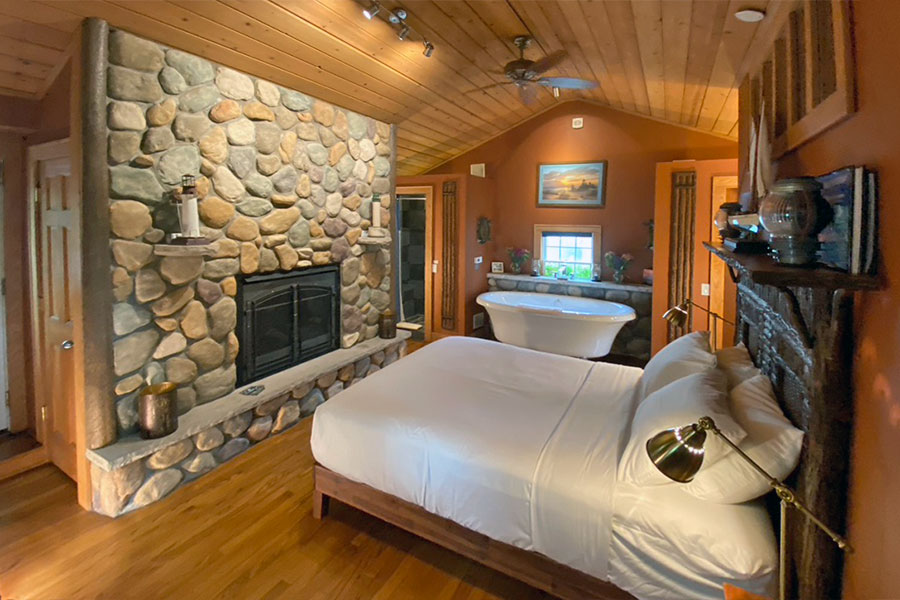 Great Lakes Room fireplace